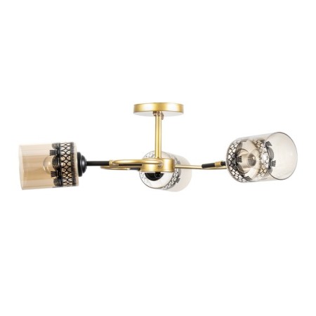 Marsy chandelier 3he27 40W black and gold 50x50x27 cm Bayerlux-3