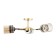 Marsy chandelier 3he27 40W black and gold 50x50x27 cm Bayerlux