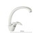Karelian stone kitchen mixer KM003/Q1, single -leaf, matte, white ice