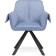 Chair on the metal frame Caita metal/fabric, black/blue 66x53x86 cm