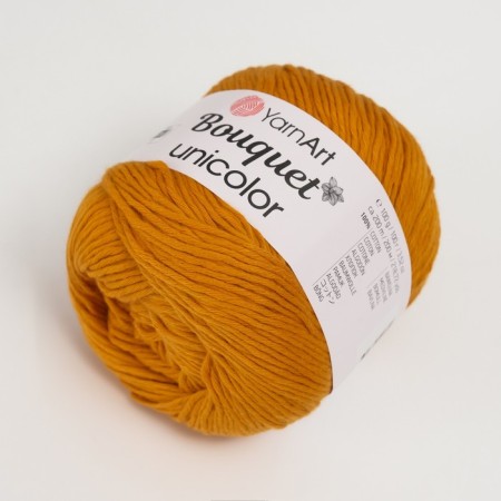 Yarn "Bouquet Unicolor" 100% cotton 200m/100g (3208 saffron)-1
