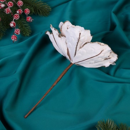 Decor "Winter Flower" Assorted leaves, 18x20 cm, pink-beige-2