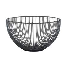 Ваза для фруктов 25×14 см., чёрная, металл