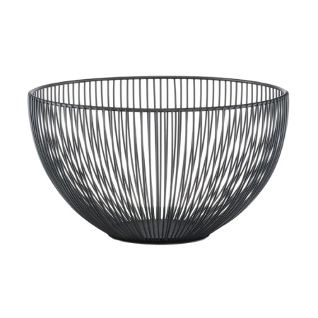 Fruit vase 25 × 14 cm., Black, metal