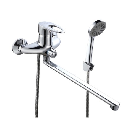 Bath mixer "RMS" SL52-006E-3, pour 350 mm, shower set, zinc, chrome