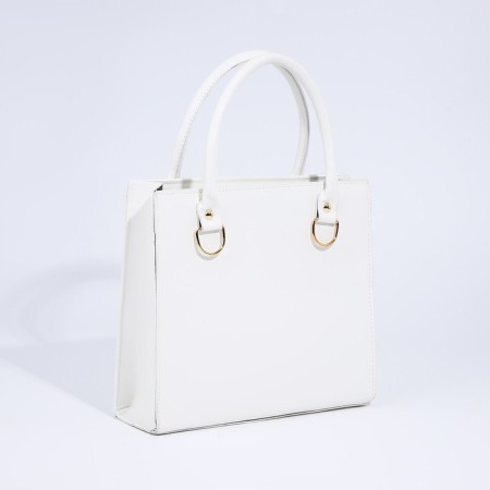 Bag Female Tout with zipper, white color-1