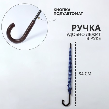 Umbrella - a semiautomatic “cage” cane, 10 spokes, r = 60 cm, color mix-1