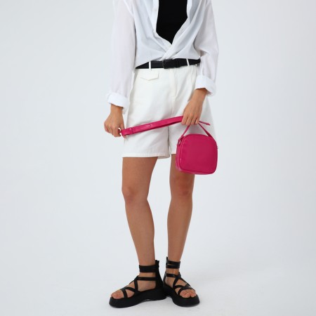 Bag Cross-Bodi with a zipper, pink color-9