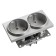 2-seater socket with a protective curtain s/h, 250v, 16a, series of Katrin, GLS16-7114-03, silver