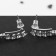 Hanging earrings with rhinestones “drops” two threads, white color in silver, 15.8 cm