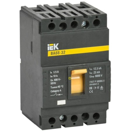 Circuit breaker automatic IEK SVA10-3-0125 3P, 125A, 25ka