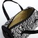Cosmetic bag with lightning, black/white color