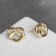 Earrings Metal "miniature" heart on knots, color gold