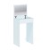Folding table "SP-21", 446 × 356 × 740 (1080) mm, mirror, white color