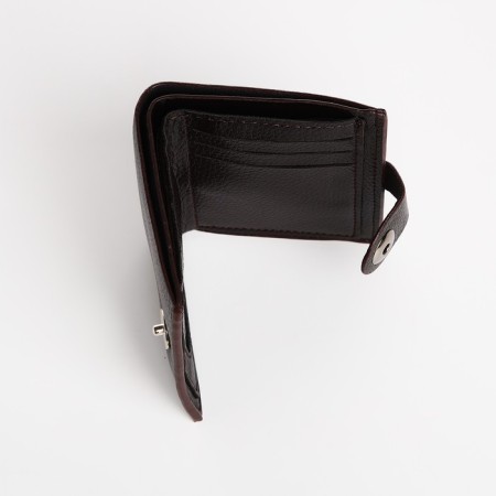 Male purse on a magnet, brown color-3