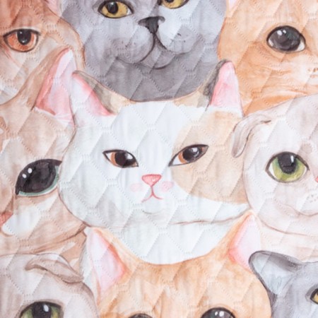 Cover for children's Ethel 1.5 joint venture "Happy Cats", 145x210 cm, microfiber-1