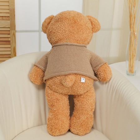 Soft toy "Bear", in a knitted sweater, 75 cm, beige color-2