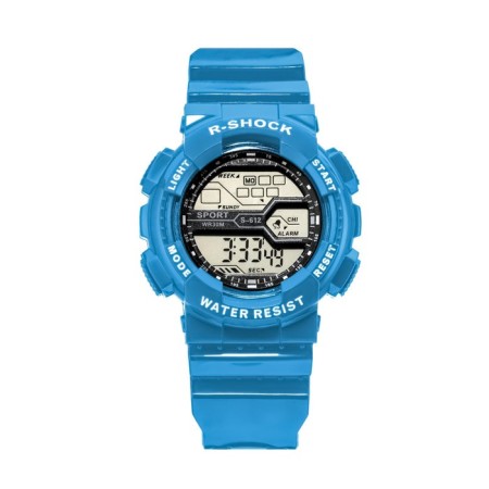 Watch is electronic, waterproof, blue-1