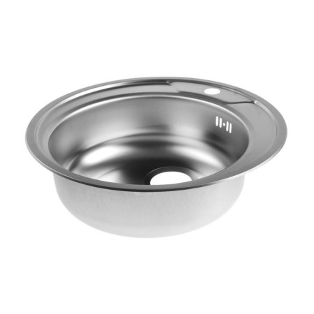 Kitchen sink "Vladiks", cut, with a siphon, d = 51 cm, stainless steel 0.6 mm-1