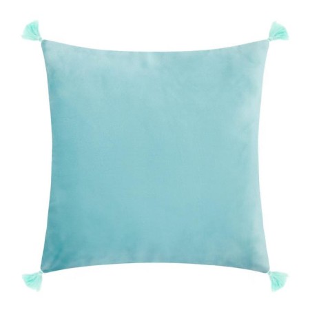Decorative pillowcase with brushes Ethel Color Blue, 45x45 cm, polyester, velor-2
