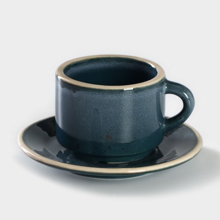 Coffee steam porcelain BLU REATTIVO, cup 80 ml, saucer d = 6 cm