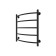 Water towel "Sanprise" Classic P5, 500x600 mm, lower connection., Black matte