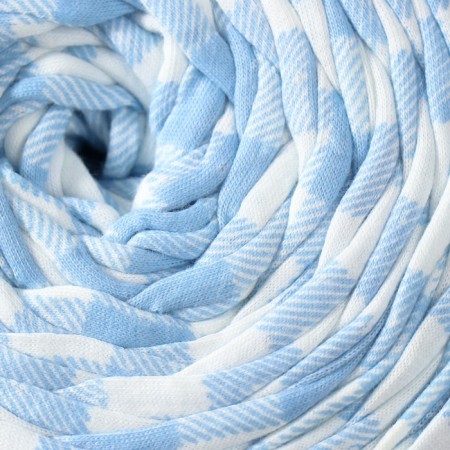 Knitted yarn secondary 90% cotton, 10% p/e, 100m/450 ± 50 g (blue-blue strip)-2