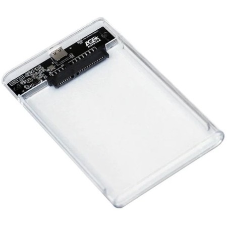 External case for HDD/SSD AGESTAR 3UB2P4C SATA III USB3.0, plastic, transparent, 2.5 "-4