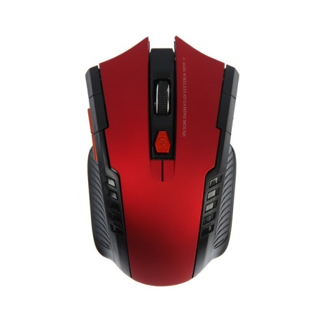 Luazon MB-2.6 mouse, wireless, optical, 1600 dpi, 2XAAA (not in the set), USB, black and red-2