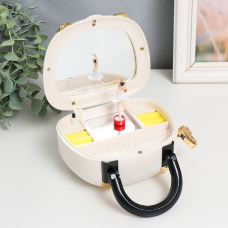 MODE MODE MUSE CHANTEL WITH A MIRRACT "BROADE WITH FILL" White 14x11.5x6.5 cm-4