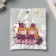 Decor for the creativity of the felt shine "Witch on a broomstick" 5x5.5 cm