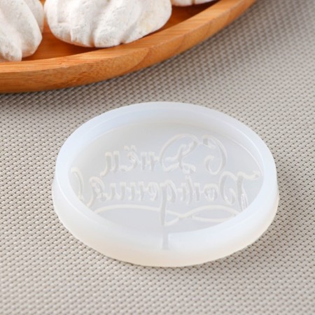 Silicone Mold for Cloudberries and Chocolate "Happy Birthday", D = 7 cm, Color Transparent-2