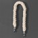 Handle for a bag, rope, 60 × 1.5 cm, with carbines, cream/silver color