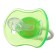 Nipple - orthodontic dummy with container, +3 months, green color