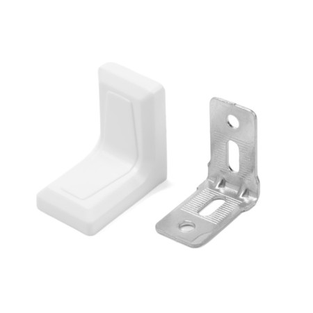 Furniture corner of the tundra, with a decorative lining, 26x26 mm, white-6