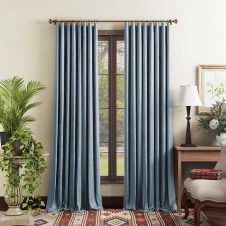 Set of curtains "Replic", size 2x145x270 cm, blue color