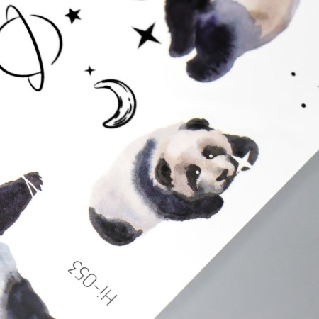Tattoo on the body color phosphorus "dog/panda" mix 6x10.5 cm-3