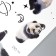 Tattoo on the body color phosphorus "dog/panda" mix 6x10.5 cm