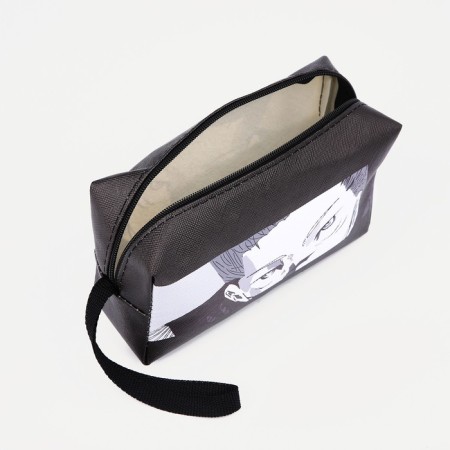 Cosmetic bag with a lightning, with a pen, black color-2