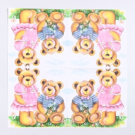 Paper Napkins "Bear", 33x33 cm, set 20 pcs-1