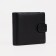 Male purse on a button, for bills, for cards, for coins, black color