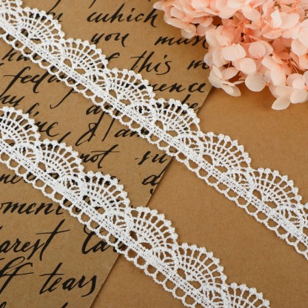Lace is hypunnel, two -layer, 25 mm × 6.8 ± 0.5 m, white color-1