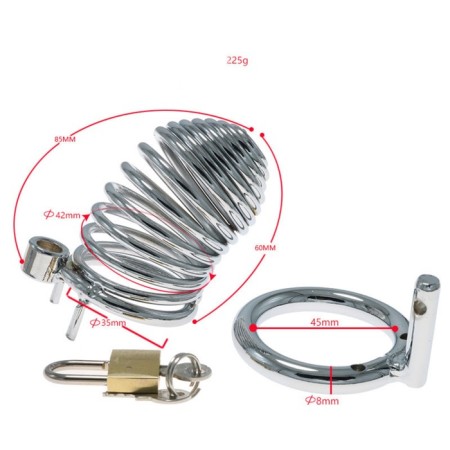 Belt of fidelity "Total cell No. 1", rings d = 5; 4.5; 4 cm, lock, key, metal-5
