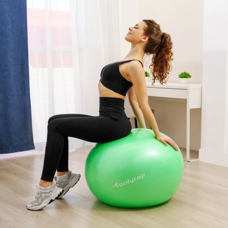 Fitball ONLYTOP, D = 85 cm, 1400 g, anti -wings, green color-4
