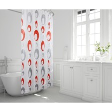 Bacchetta Bolle bathroom curtains, 180 x 200 cm, PVC, gray