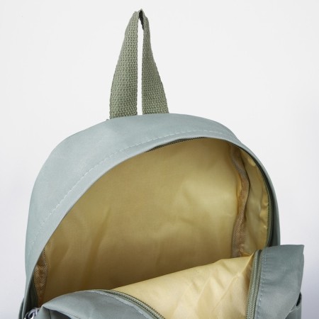 Baby backpack on lightning, 3 outer pockets, green color-5