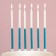 Candles for the cake "On your birthday", blue, 6 pcs.