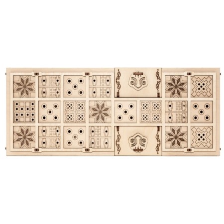 Board game, wooden designer 3D Ewa Gameset Ur and Senet-10