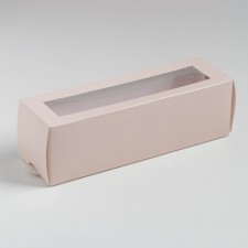 Box for Makarun, confectionery packaging, “peach”, 5.5 x 18 x 5.5 cm