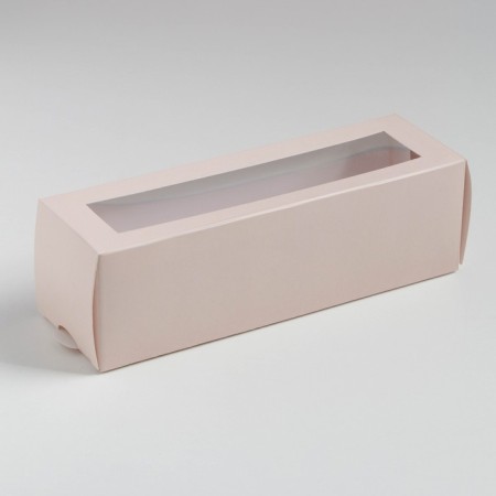 Box for Makarun, confectionery packaging, “peach”, 5.5 x 18 x 5.5 cm